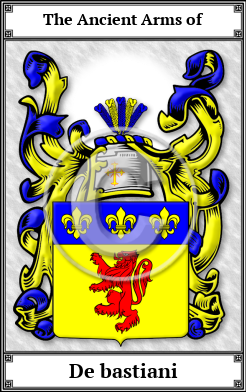 De bastiani Family Crest Download (JPG)  Book Plated - 150 DPI